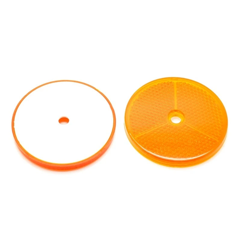 2 Catadioptres Ronds Orange 80 Mm 3 2 Catadioptres Ronds Orange 80 Mm – Image 3