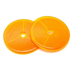 2 Catadioptres Ronds Orange 80 Mm