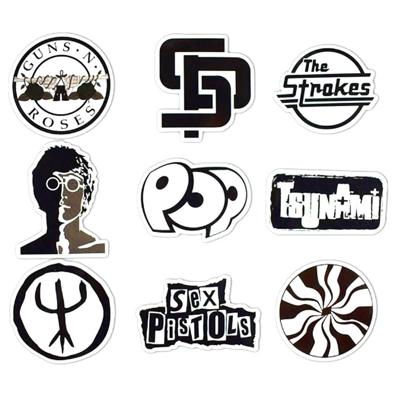 50 Autocollants Artistes De Musique à Coller Sur Cadre De Vélo 5 50 Autocollants Artistes De Musique à Coller Sur Cadre De Vélo – Image 5