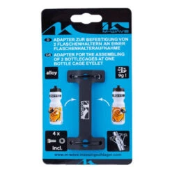 M-Wave Adaptateur Double Porte-bidon Pour Vélo -Mon Univers Velo Magasin adaptateur double porte bidon pour velo 3