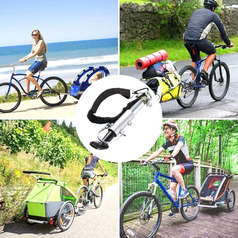 Attache Remorque Vélo Sur Axe De Roue Avec Ressort Et Sangle De Sécurité 5 Attache Remorque Vélo Sur Axe De Roue Avec Ressort Et Sangle De Sécurité – Image 5