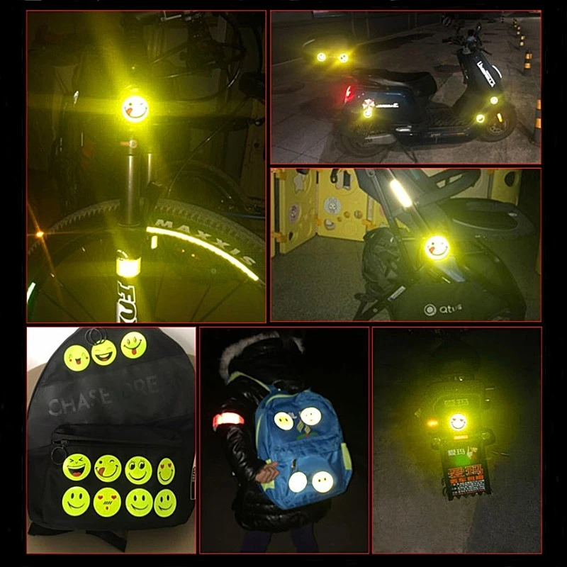 Autocollants Réfléchissants Mignon Souriant Pour Vélo Enfant 3 Autocollants Réfléchissants Mignon Souriant Pour Vélo Enfant – Image 3