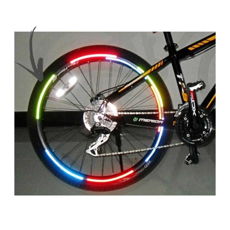 Autocollants Réfléchissants Pour Roue De Vélo 2 Autocollants Réfléchissants Pour Roue De Vélo – Image 2