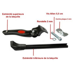 Béquille Réglable Aluminium Pour Vélo -Mon Univers Velo Magasin bequille reglable aluminium pour velo 4