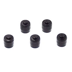 Bouchon Aluminium Noir Pour Valve Schrader - Par 5