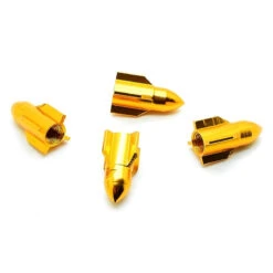 Bouchon De Valve Missile Doré En Aluminium - Par 4 -Mon Univers Velo Magasin bouchon de valve missile dore en aluminium par 4 2