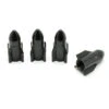 Bouchon De Valve Missile Noir En Aluminium - Par 4