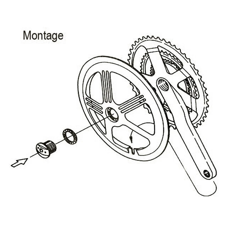 ARCADE Cache Pedalier Noir 42/44 Dents, Montage Universel 2 ARCADE Cache Pedalier Noir 42/44 Dents, Montage Universel – Image 2