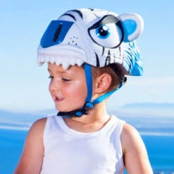 Casque Vélo Enfant Tigre Blanc Crazy Safety -Mon Univers Velo Magasin casque velo enfant tigre blanc crazy safety 3