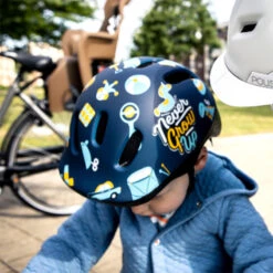 Mon Univers Velo Magasin -Mon Univers Velo Magasin casque velo pour bebe xxs baby bleu et jaune polisport 1