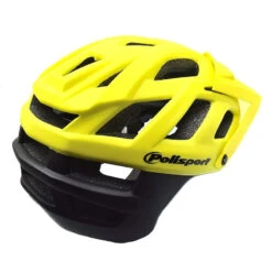 Casque VTT POLISPORT E3 Jaune Fluo - Noir Mat - Tailles M Ou L -Mon Univers Velo Magasin casque vtt polisport e3 jaune fluo noir mat tailles m ou l 3