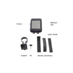 Clignotant Pour Vélo Avec Capteur Automatique Et Double Laser 7 Clignotant Pour Vélo Avec Capteur Automatique Et Double Laser -Mon Univers Velo Magasin clignotant pour velo avec capteur automatique et double laser 1