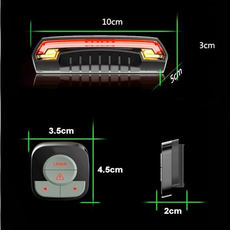 Clignotants LED Faisceau Laser USB Pour Vélo 5 Clignotants LED Faisceau Laser USB Pour Vélo – Image 5