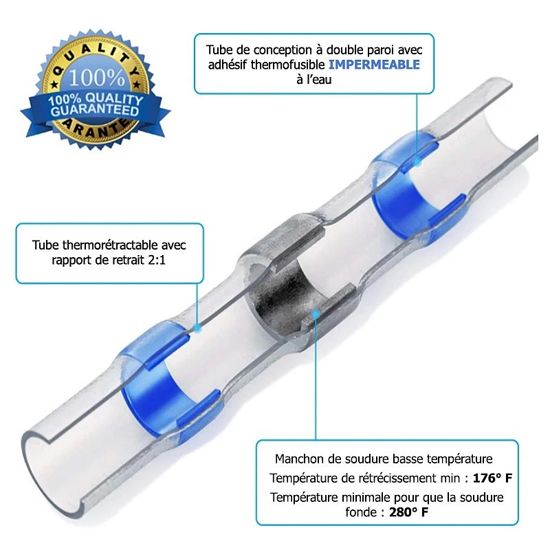 Coffret 500 Manchons Thermo-soudable Auto Soudeur étanche 4 Coffret 500 Manchons Thermo-soudable Auto Soudeur étanche – Image 4
