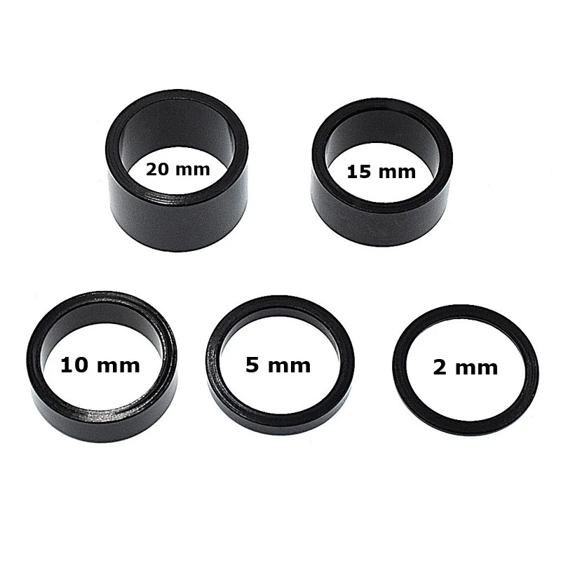 Coffret Entretoise Direction ALU Noir 1"1/8-28.6 Extérieur - 24 Pièces 3 Coffret Entretoise Direction ALU Noir 1"1/8-28.6 Extérieur - 24 Pièces – Image 3