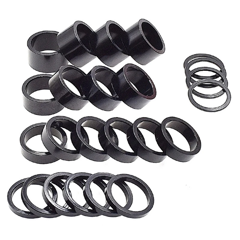 Coffret Entretoise Direction ALU Noir 1"1/8-28.6 Extérieur - 24 Pièces 1 Coffret Entretoise Direction ALU Noir 1"1/8-28.6 Extérieur - 24 Pièces