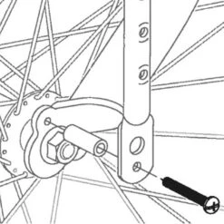 Déport Pour Fixation Porte-bagages Avant Sur Fourche -Mon Univers Velo Magasin deport pour fixation porte bagages avant sur fourche 2