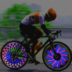 Eclairage 32 LED à Pile Sur Rayon De Roue Vélo -Mon Univers Velo Magasin eclairage 32 led a pile sur rayon de roue velo 2