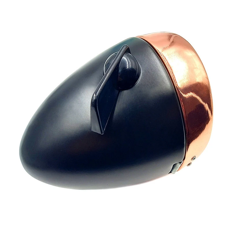 Eclairage Vélo Rétro à Pile Sur Fourche Noir Et Cuivre 3 Eclairage Vélo Rétro à Pile Sur Fourche Noir Et Cuivre – Image 3