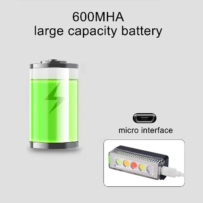 Feu Arrière Multicolore De Vélo à LED Rechargeable En USB 5 Feu Arrière Multicolore De Vélo à LED Rechargeable En USB – Image 5