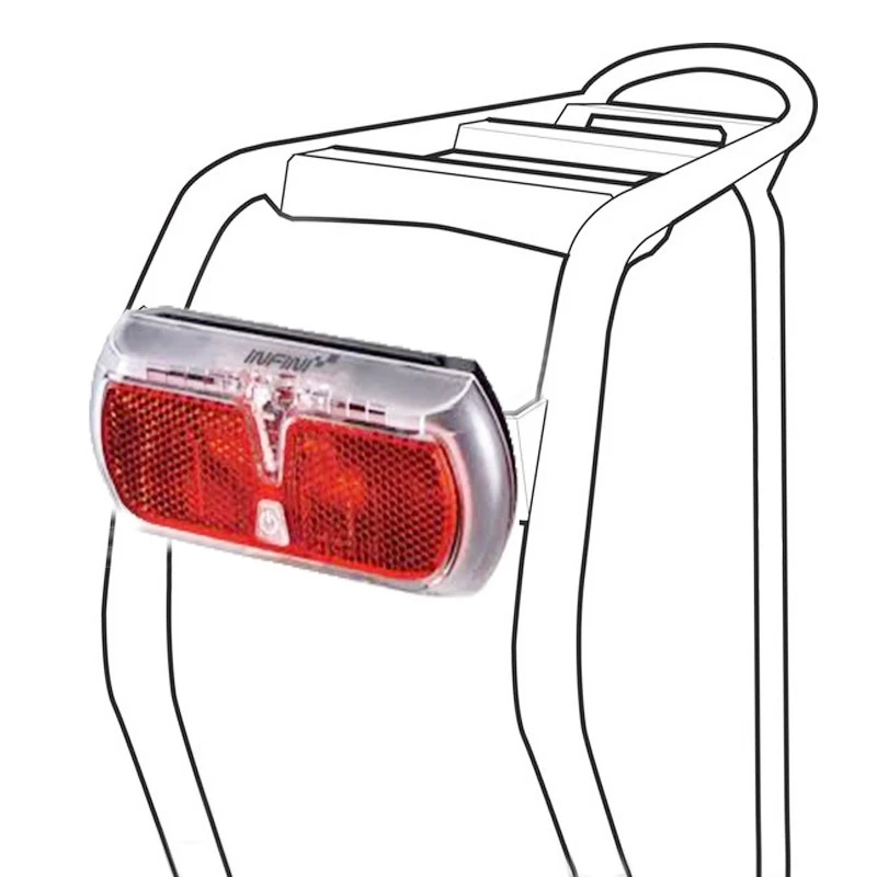 Infini Feu Arrière Porte-bagages Rouge LED 0,5 Watt 2 Infini Feu Arrière Porte-bagages Rouge LED 0,5 Watt – Image 2