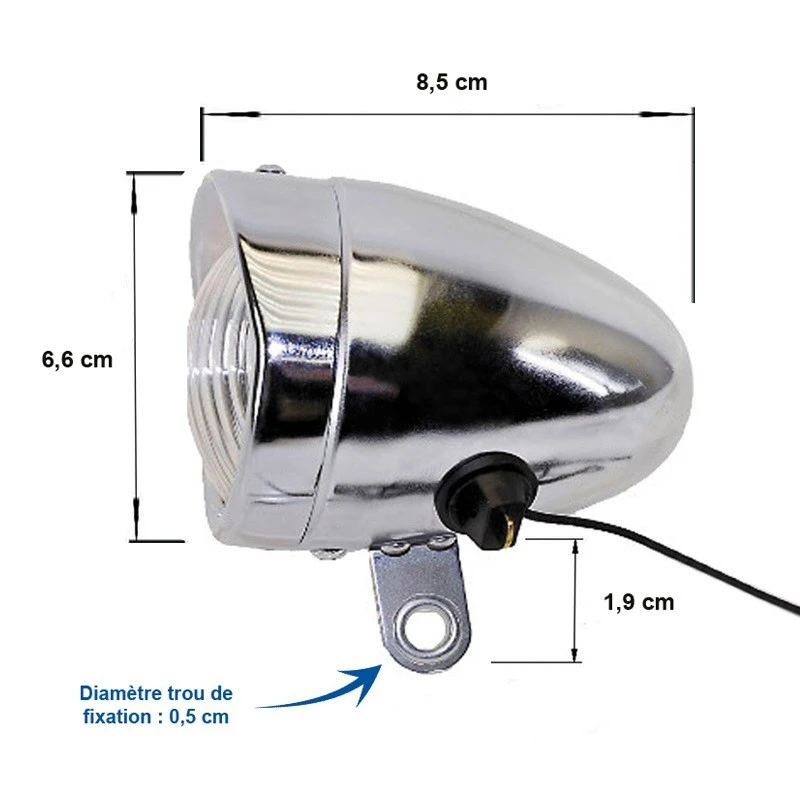 Feu Avant Dynamo Vintage Sur Fourche De Vélo 5 Feu Avant Dynamo Vintage Sur Fourche De Vélo – Image 5