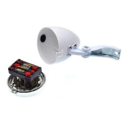 Feux De Vélo Avant Blanc Nacré 3 LEDS Avec Piles Intégrés -Mon Univers Velo Magasin feux de velo avant blanc nacre 3 leds avec piles integres 3