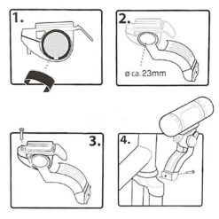 M-Wave Fixation Feu Avant Pour Vélo Sur Fourche -Mon Univers Velo Magasin fixation feu avant pour velo sur fourche 4