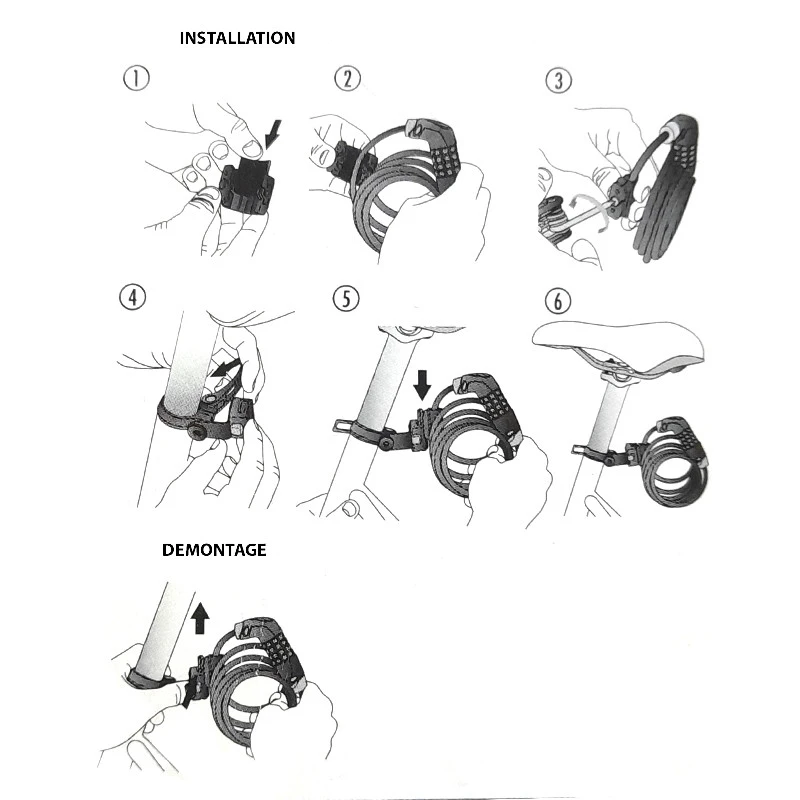 Fixation Universelle BBB Cablefix BBL-92 Pour Antivols Vélo 3 Fixation Universelle BBB Cablefix BBL-92 Pour Antivols Vélo – Image 3