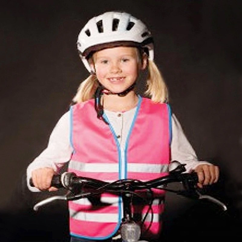 Gilet De Sécurité Enfant à Vélo Haute Visibilité Rose Wowow 2 Gilet De Sécurité Enfant à Vélo Haute Visibilité Rose Wowow – Image 2