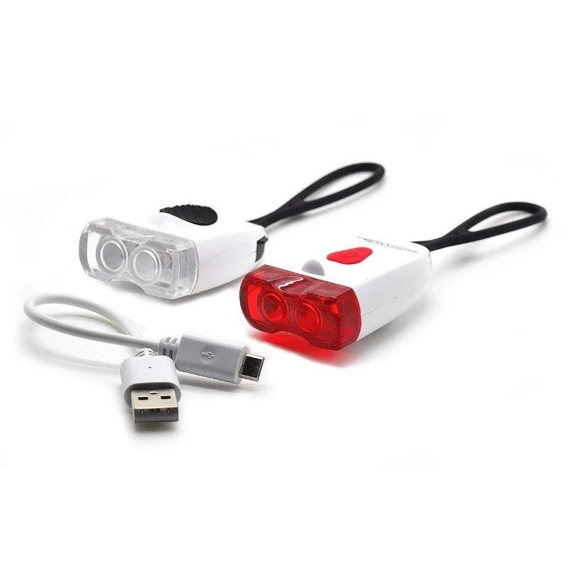 Kit D'éclairage Vélo Rechargeable Sur Port USB 1 Kit D'éclairage Vélo Rechargeable Sur Port USB