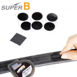 Super B Kit De Rustines Autocollantes - 6 Pièces 5 Super B Kit De Rustines Autocollantes - 6 Pièces -Mon Univers Velo Magasin kit de rustines autocollantes 6 pieces 1
