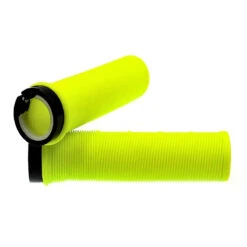 Paire De Poignées Jaune Fluo Pour Vélo -Mon Univers Velo Magasin paire de poignees jaune fluo pour velo 3
