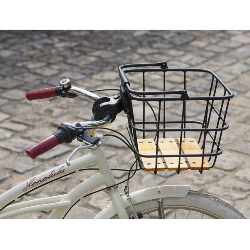 Panier Aluminium Vélo Avant à Tringles ZEFAL Fond Bois 20L 2 Panier Aluminium Vélo Avant à Tringles ZEFAL Fond Bois 20L – Image 2