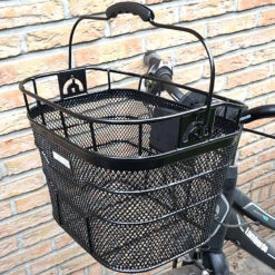 Panier Guidon Vélo Robuste En Acier Treillis Noir -Mon Univers Velo Magasin panier guidon velo robuste en acier treillis noir 2