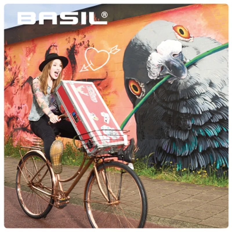 Panier Noir Robin 27L Sur Fourche Vélo Basil 2 Panier Noir Robin 27L Sur Fourche Vélo Basil – Image 2