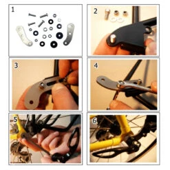 Tubus Patte De Fixation Avec Visserie Pour Porte Bagages Sur Cadre Sans Oeillet -Mon Univers Velo Magasin patte de fixation avec visserie pour porte bagages sur cadre sans oeillet 1