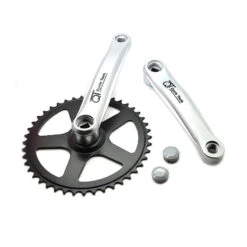 Pédalier 44 Dents Acier, Manivelle Aluminium Plastifié 170 Mm -Mon Univers Velo Magasin pedalier 44 dents acier manivelle aluminium plastifie 170 mm 2