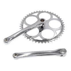 Messingschlager Pédalier De Vélo Mono-vitesse 46 Dents Vintage Pour Axe Clavette -Mon Univers Velo Magasin pedalier de velo mono vitesse 46 dents vintage pour axe clavette 2