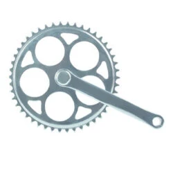 Messingschlager Pédalier De Vélo Mono-vitesse 46 Dents Vintage Pour Axe Clavette