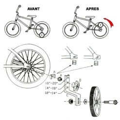 Petite Roue Vélo Enfant Flip Up - Trail Gator -Mon Univers Velo Magasin petite roue velo enfant flip up trail gator 2
