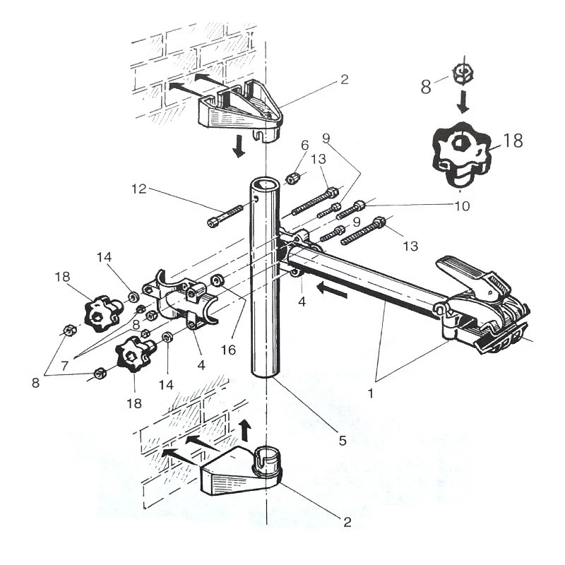PERUZZO Pied De Montage Vélo Avec Mâchoire à Fixation Murale 4 PERUZZO Pied De Montage Vélo Avec Mâchoire à Fixation Murale – Image 4
