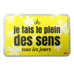 Plaque Réfléchissante Vélo Je Fais Le Plein Des Sens V-LOPLAK