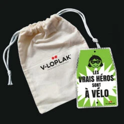 Plaque Vélo Verte Les Vrais Héros Sont à Vélo V-LOPLAK -Mon Univers Velo Magasin plaque velo verte les vrais heros sont a velo v loplak 3