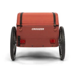 Croozer Remorque De Transport Cargo Kalle Lava Red Capacité 92 L -Mon Univers Velo Magasin remorque croozer cargo 16 2018 campfire red timon lat attel bache 3
