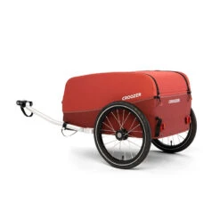 Croozer Remorque De Transport Cargo Kalle Lava Red Capacité 92 L -Mon Univers Velo Magasin remorque croozer cargo 16 2018 campfire red timon lat attel bache 5