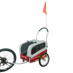 Remorque/poussette Aluminium Avec Système Pliant Pour Chien 7 Remorque/poussette Aluminium Avec Système Pliant Pour Chien -Mon Univers Velo Magasin remorque poussette aluminium avec systeme pliant pour chien 2