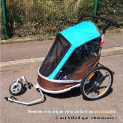 Remorque Vélo Pliable Pour 2 Enfants Maxxus -Mon Univers Velo Magasin remorque velo pliable pour 2 enfants maxxus 4