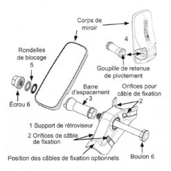 Rétroviseur BIKE EYE à Fixer Sur Le Cadre - Model LXS 8 Rétroviseur BIKE EYE à Fixer Sur Le Cadre - Model LXS -Mon Univers Velo Magasin retroviseur bike eye a fixer sur le cadre model lxs 2
