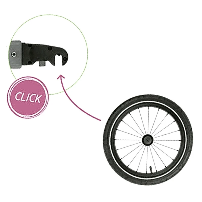 Roue 16 Pouces Pour Kit Jogging Remorque Vélo Croozer 2 Roue 16 Pouces Pour Kit Jogging Remorque Vélo Croozer – Image 2